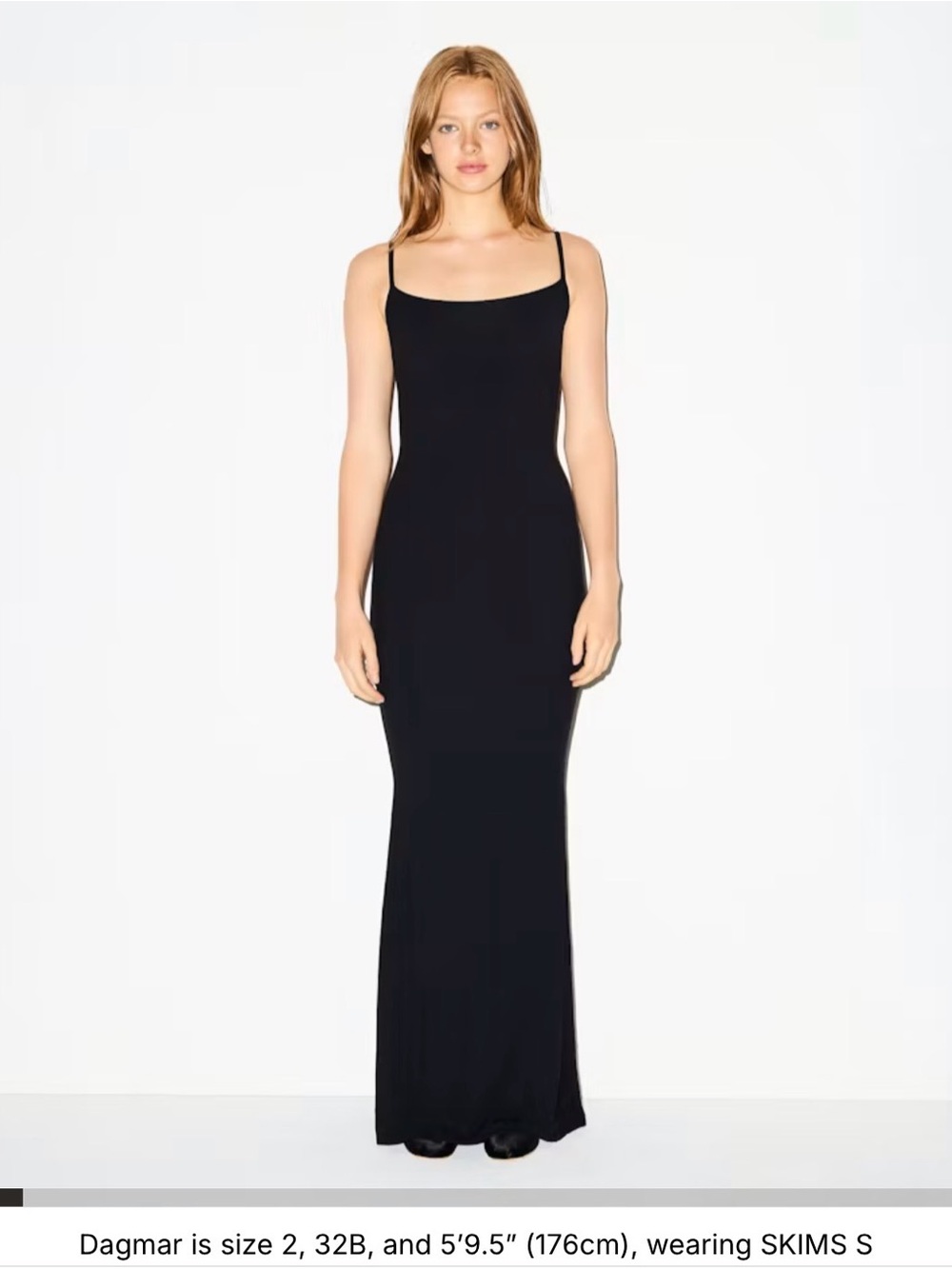 SKIMS Black Lounge Maxi Dress